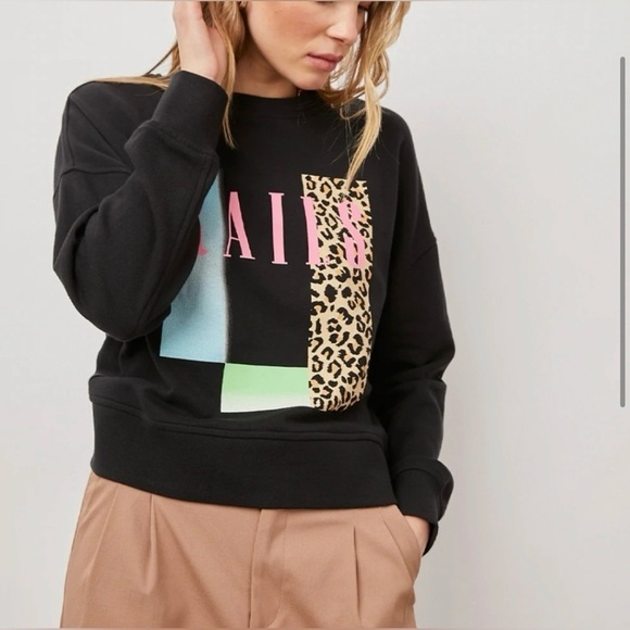 New! RAILS Alice Logo Sweatshirt in Neon Rails 🖤 Medium NWT! - Picture 5 of 6